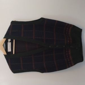 Vintage John Ashford Italian Acrylic/Wool Cardigan Vest (Medium)